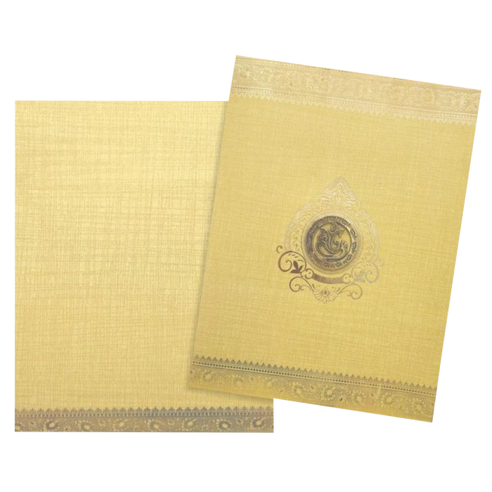 Brown Gold Jumbo Metallic Impressive Design In Gold-KNK50122-King of Cards