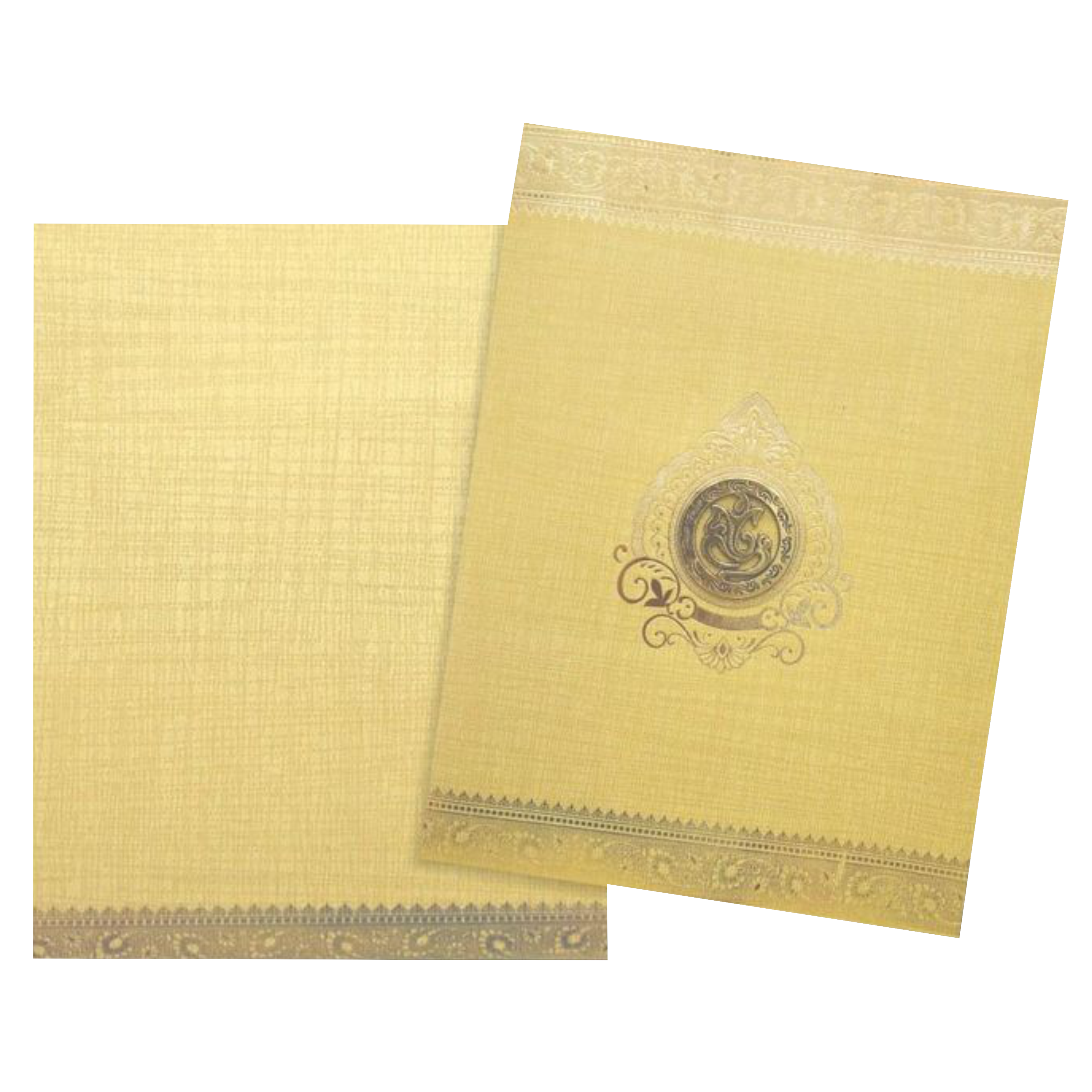 Brown Gold Jumbo Metallic Impressive Design In Gold-KNK50122