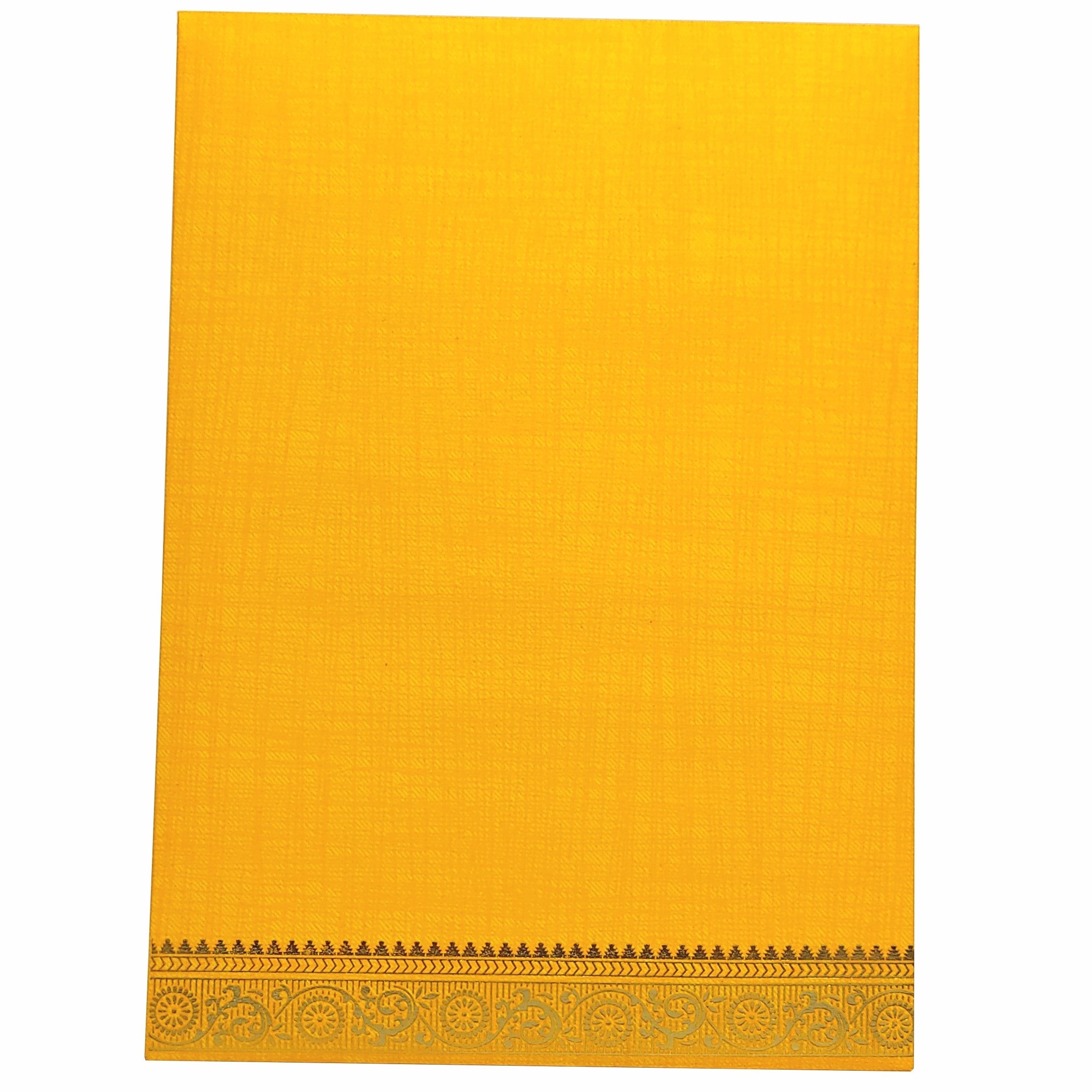 Orange Gold Floral Wedding Card - KNCM26OF