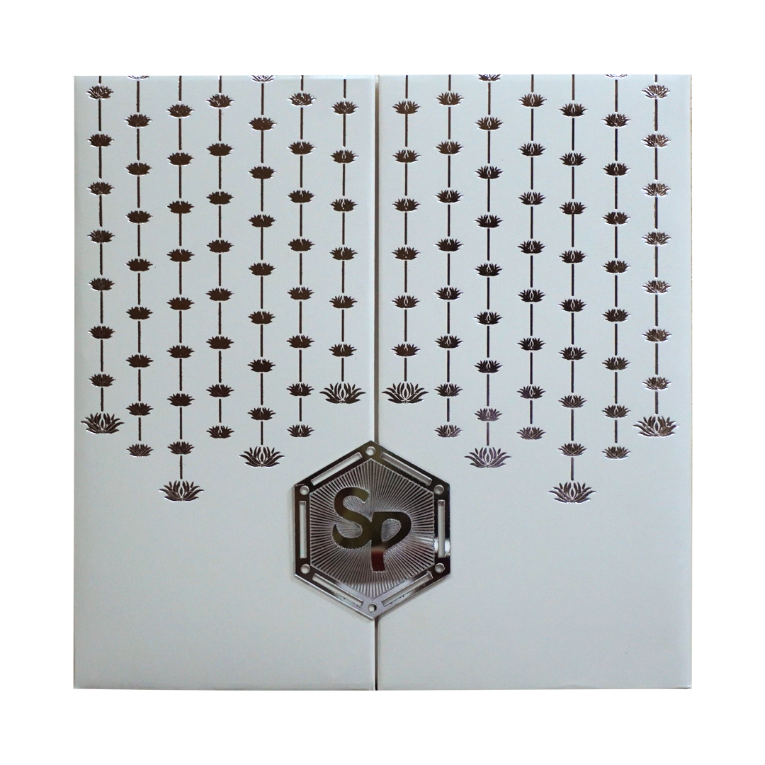 White Door Padded Wedding Card-King of Cards