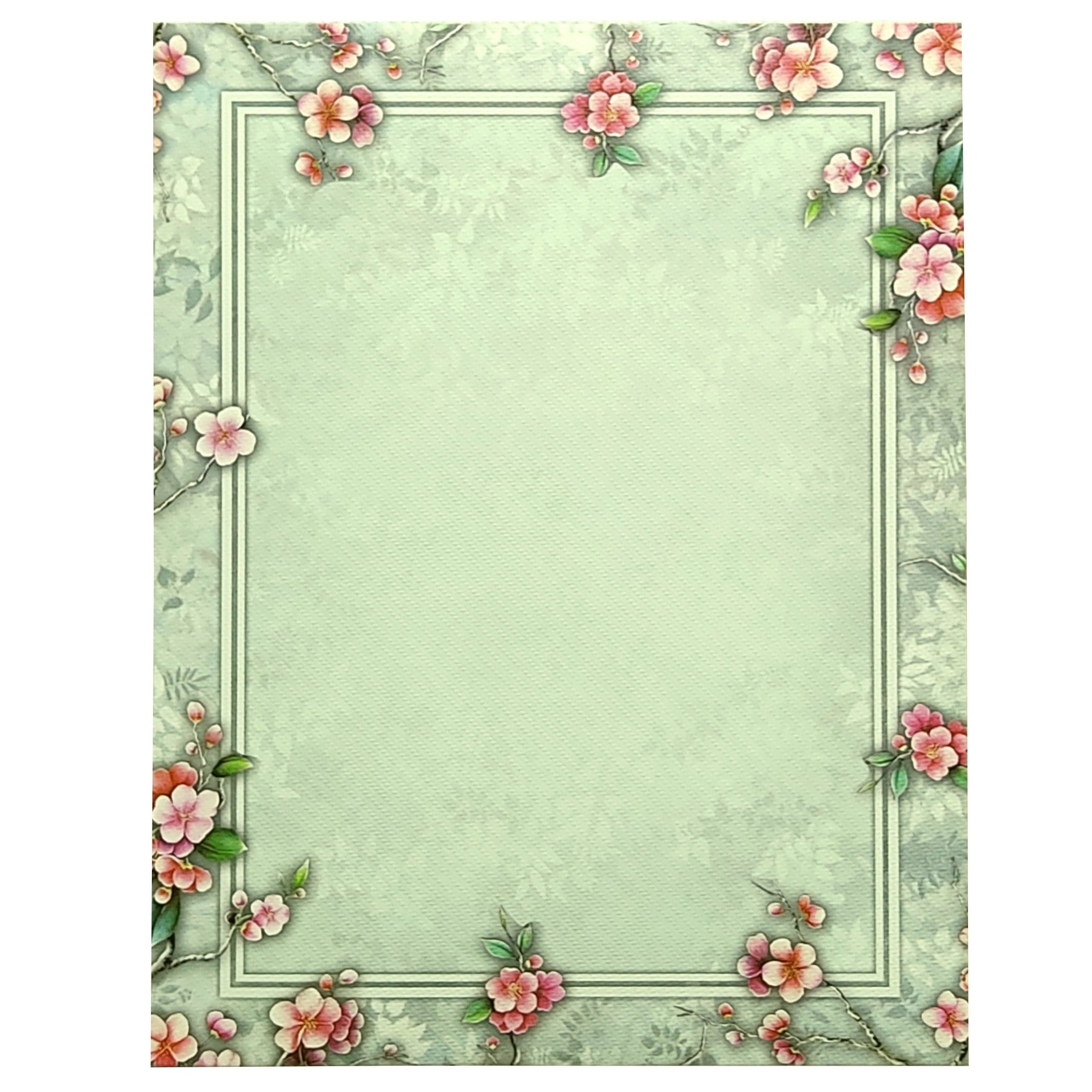 Green Floral Nameplate Invitation Card-KNKN6304