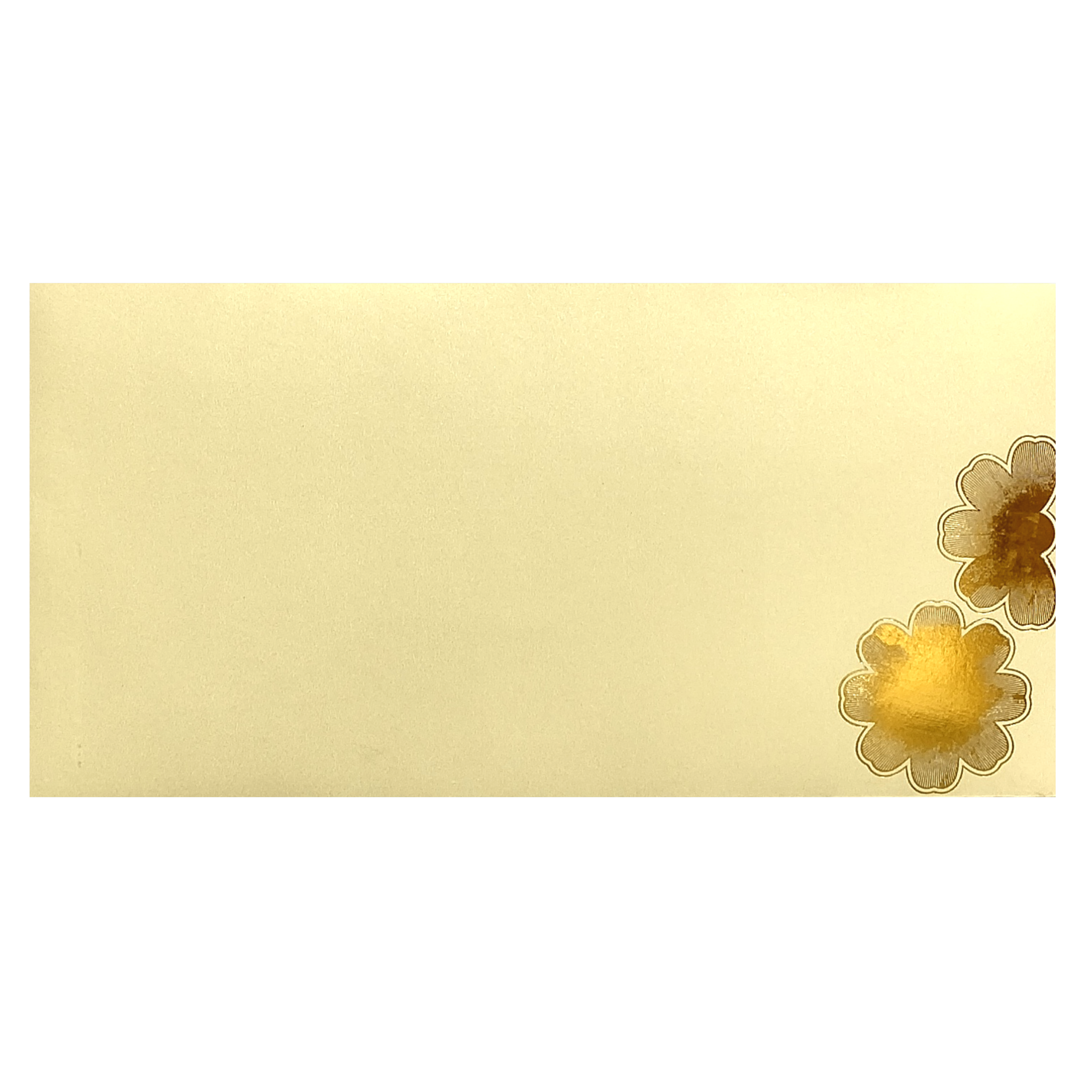 Cream Floral Ribbon Invitation Card-KNK30381