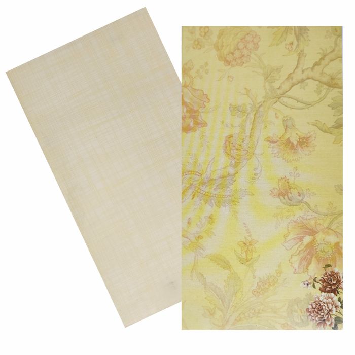 Yellow single sheet floral invitation card-KNS9008FG