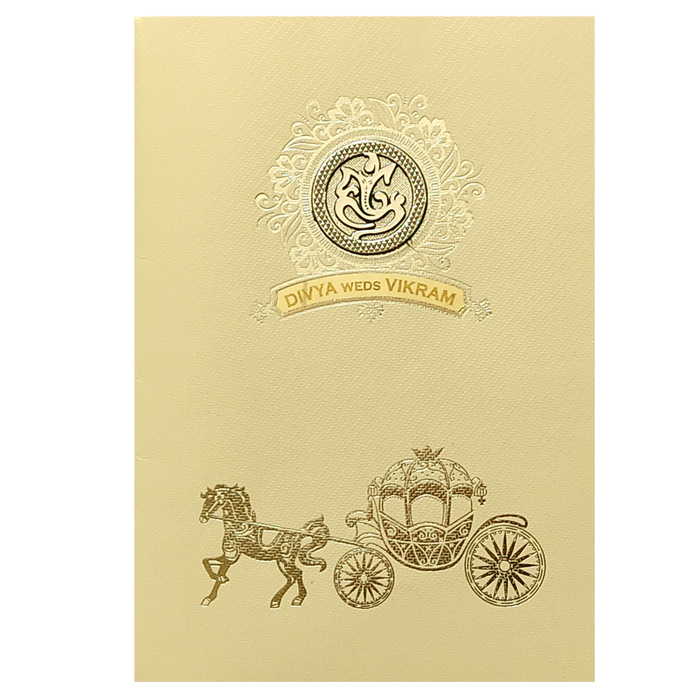 Gold Texture Sheet Invitation Card-King of Cards