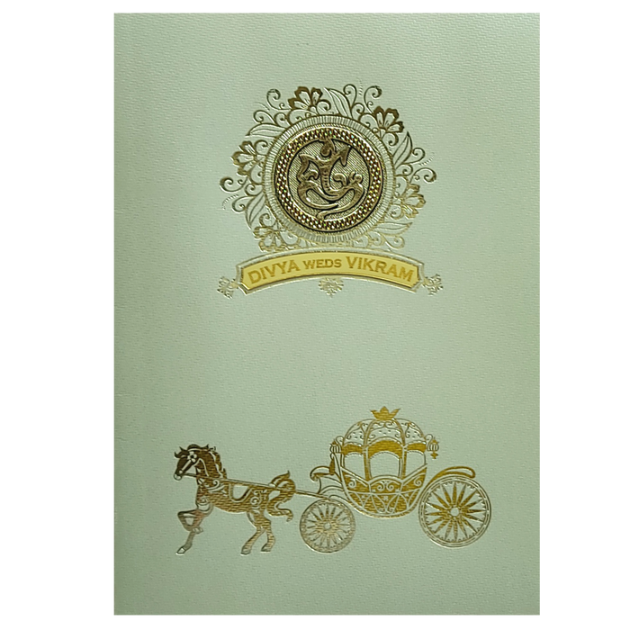 Olive Green Texture Sheet Wedding Card-King of Cards