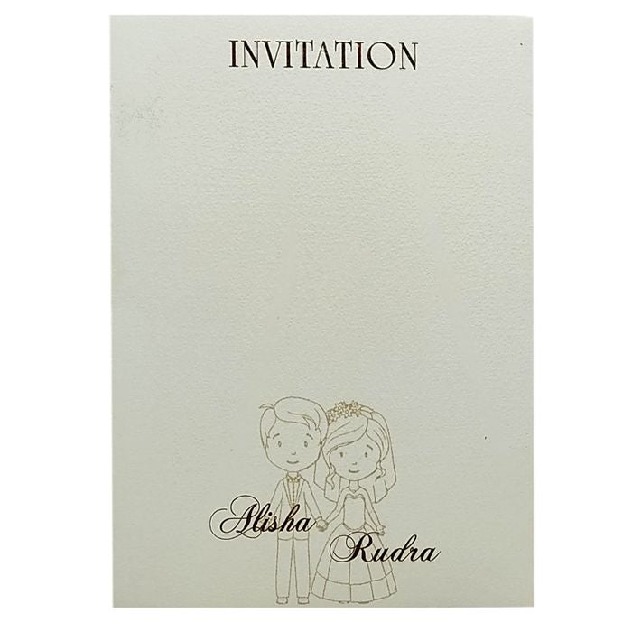 Grey Single Sheet Invitation Card-King of Cards