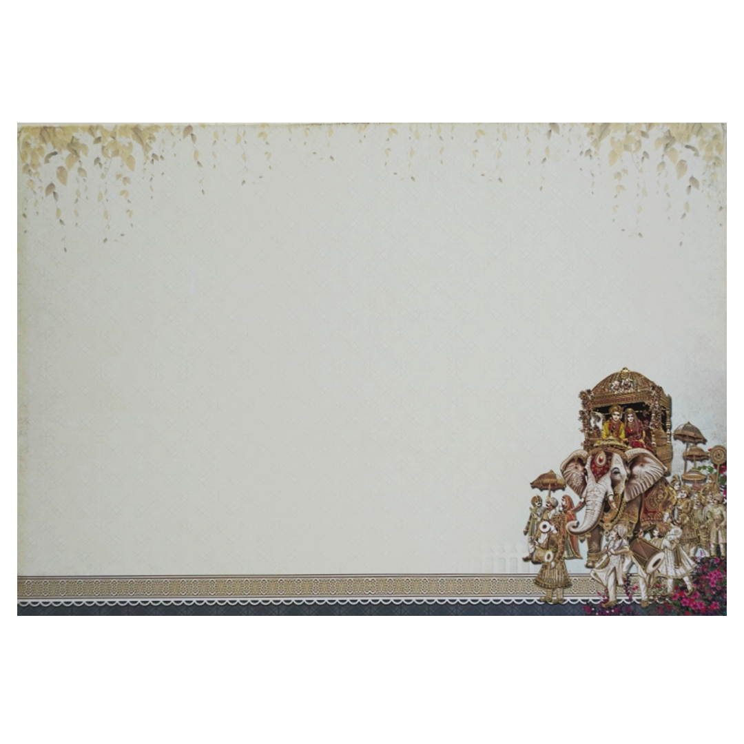 Lime Yellow Door Padded Wedding Card Design-KAC05840