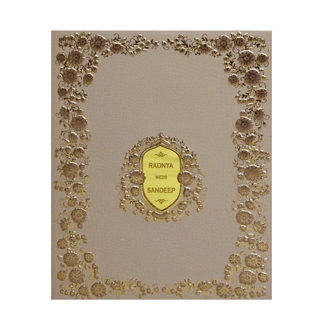 Cream Pink Floral Invitation-KSI12440