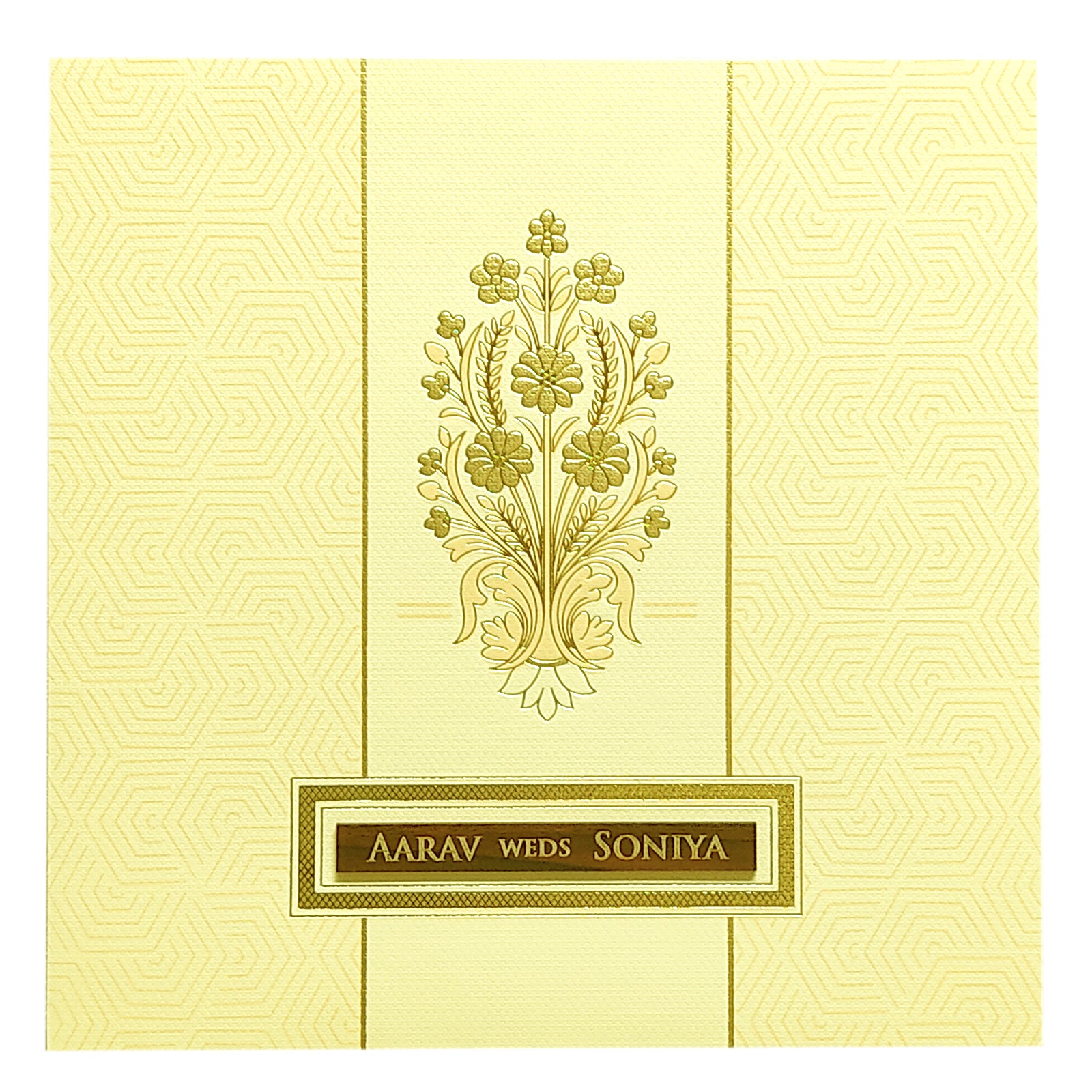 Pale Pink Floral Foil Invitation-KRC29101