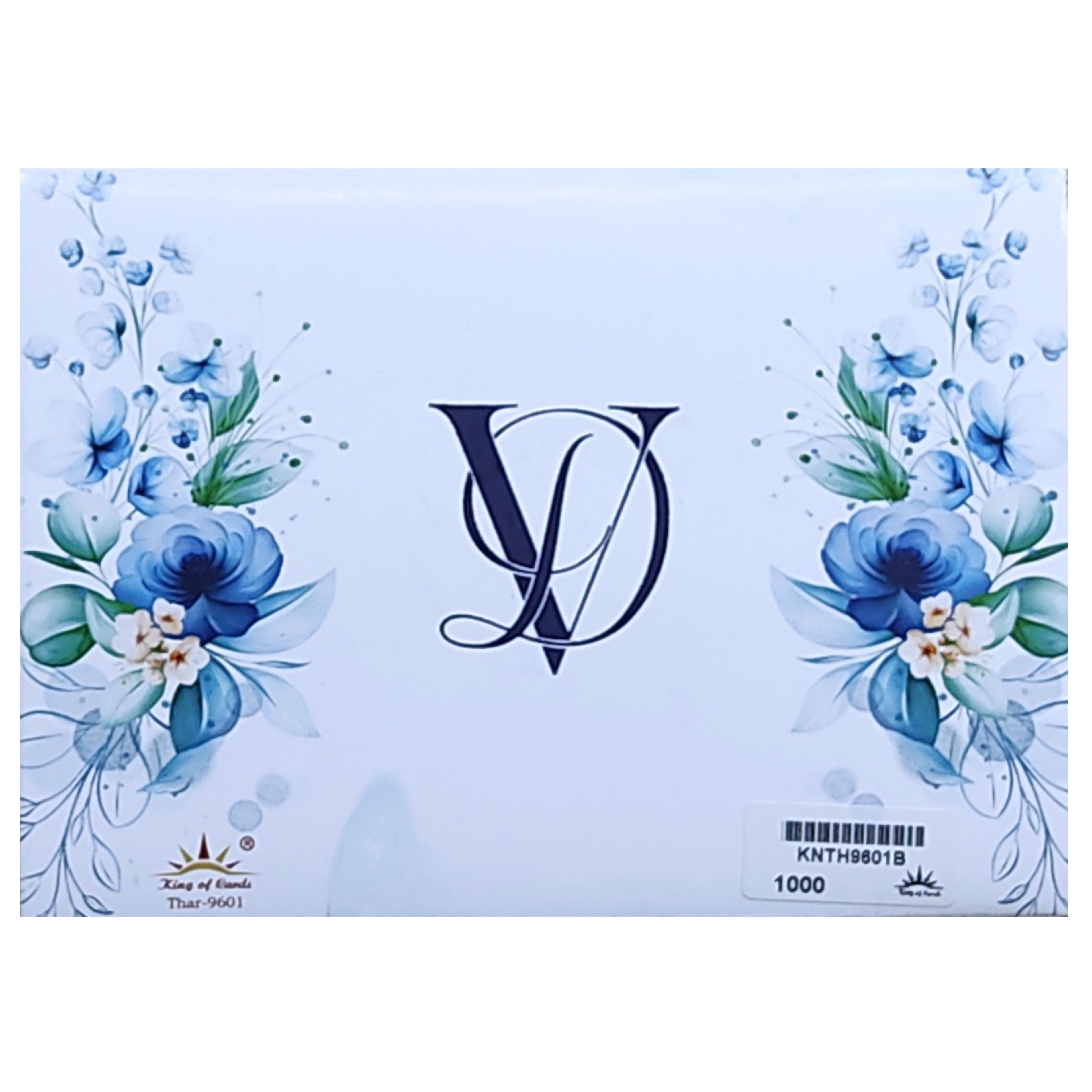 Blue Floral Butterfly Invitation Card-KNTH9601B