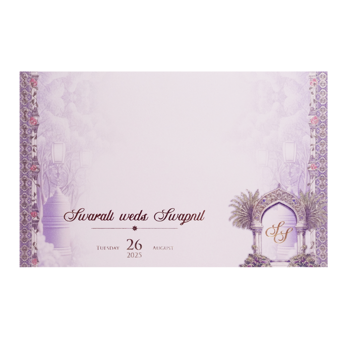 Pink Pop-up Padded Wedding Card Design-King of Cards
