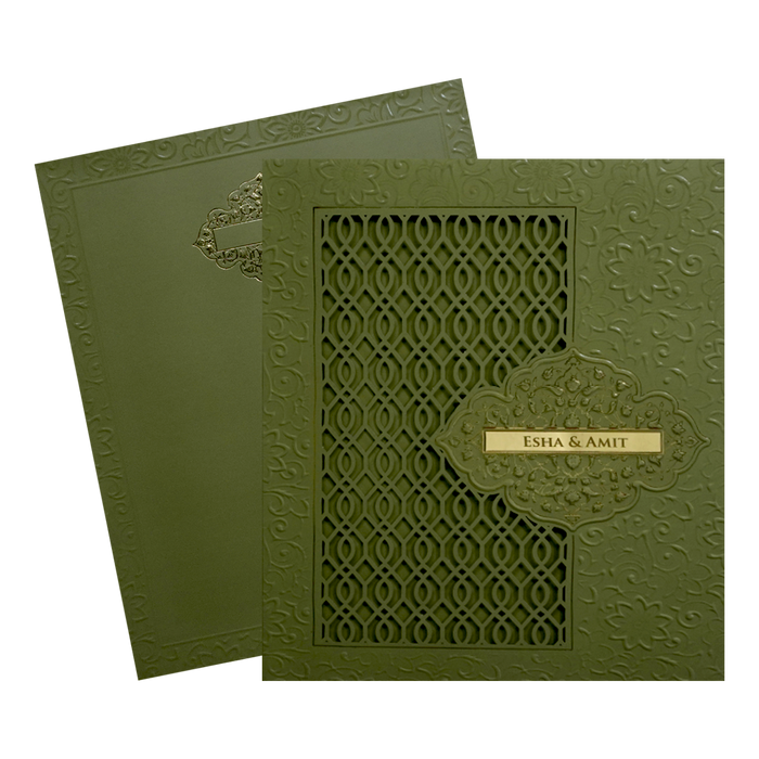 Lemon Grass MDF Wedding Card-King of Cards