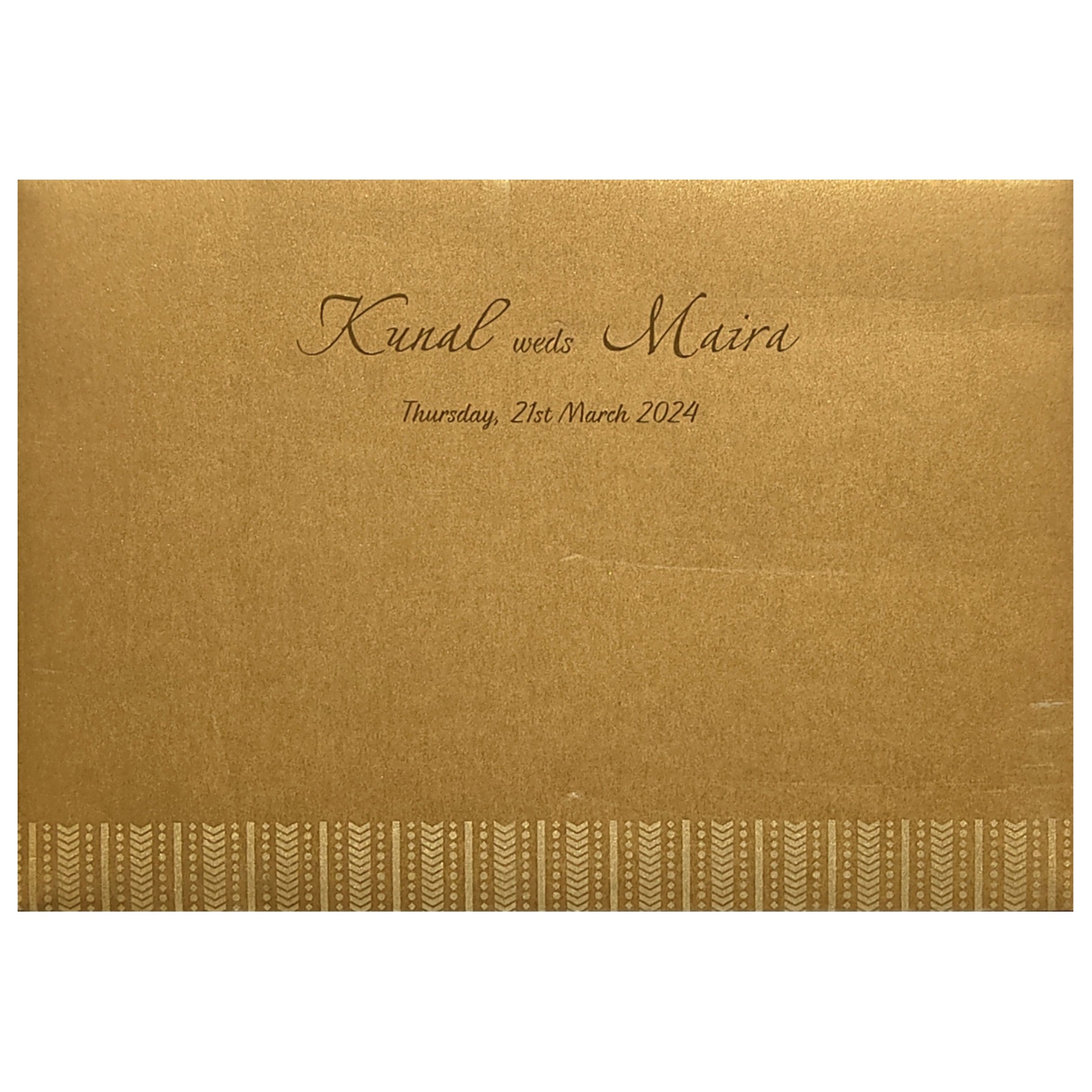 Brown Gold Design Invitation Card-KRC29542