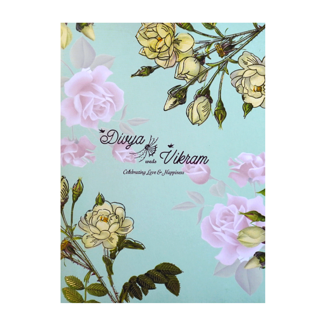 Green Classic Pastel Multicolour Floral Offset Print Design-KNCA206G