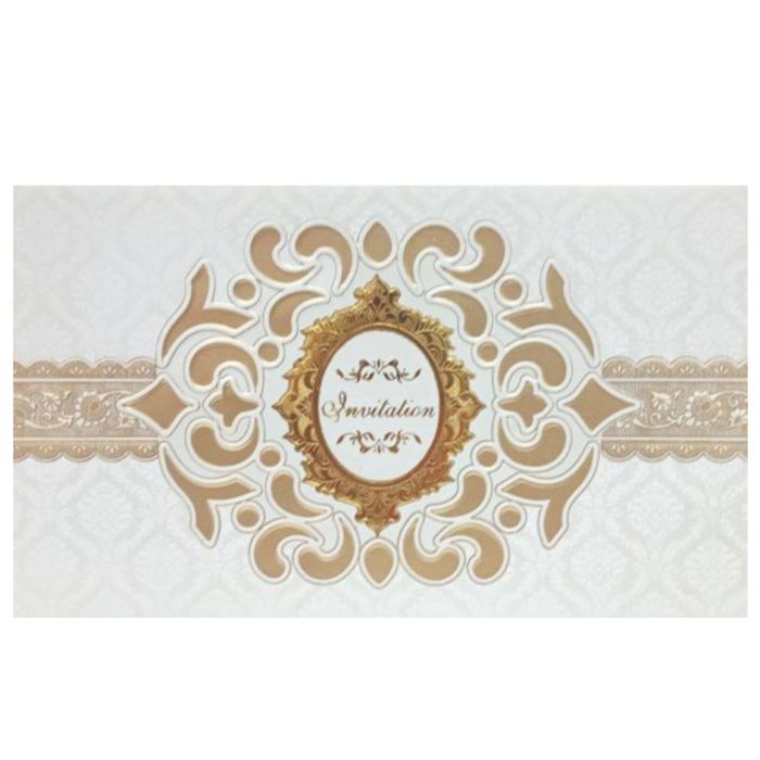 White Die Cut Invitation Card-King of Cards