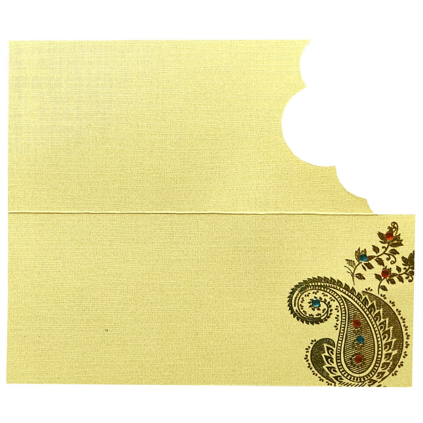 Royal Red Shading With Gold Foiling Personal Wedding Card - KNKSP730