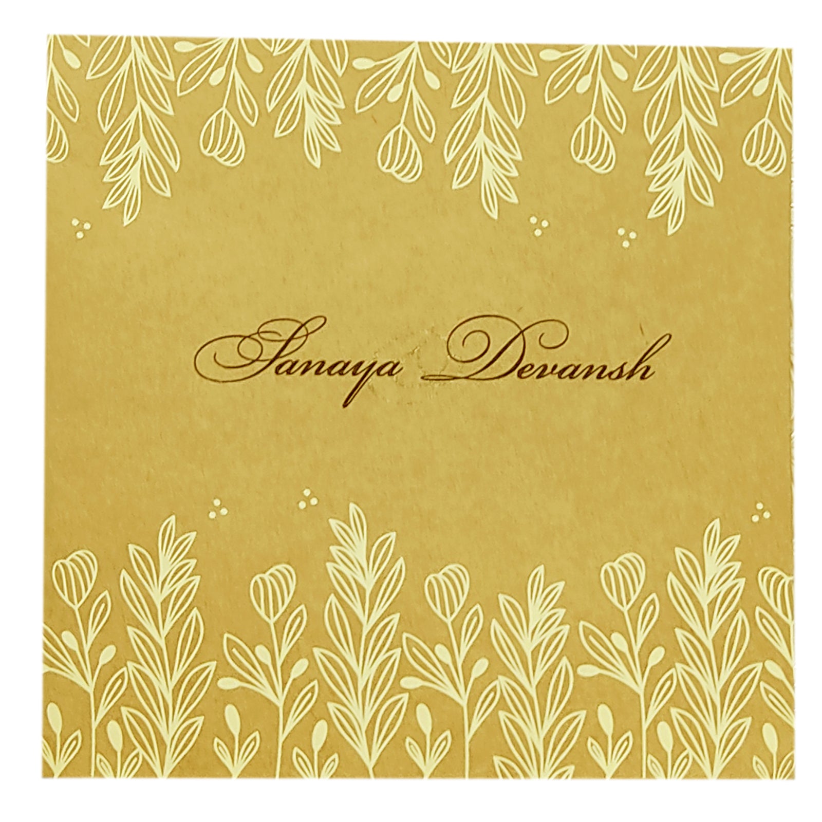 Brown Floral Invitation card-KRC29552