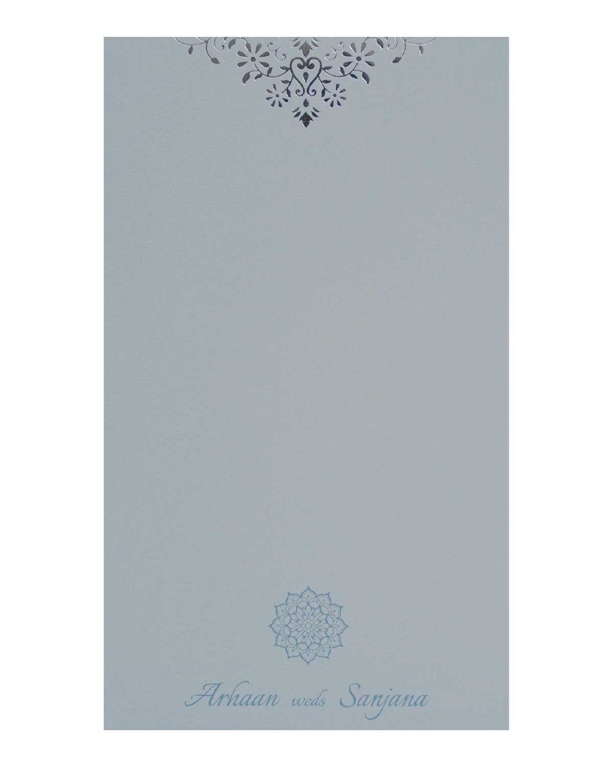 Grey Floral Single Card-KRCS7292