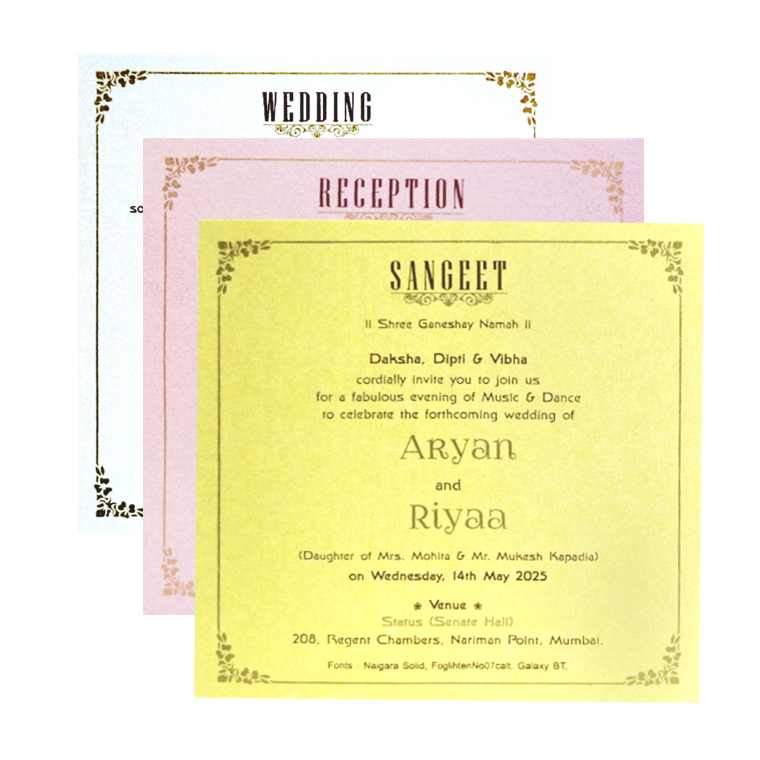 Dark Brown Ganesha Wedding Card-KRC30102