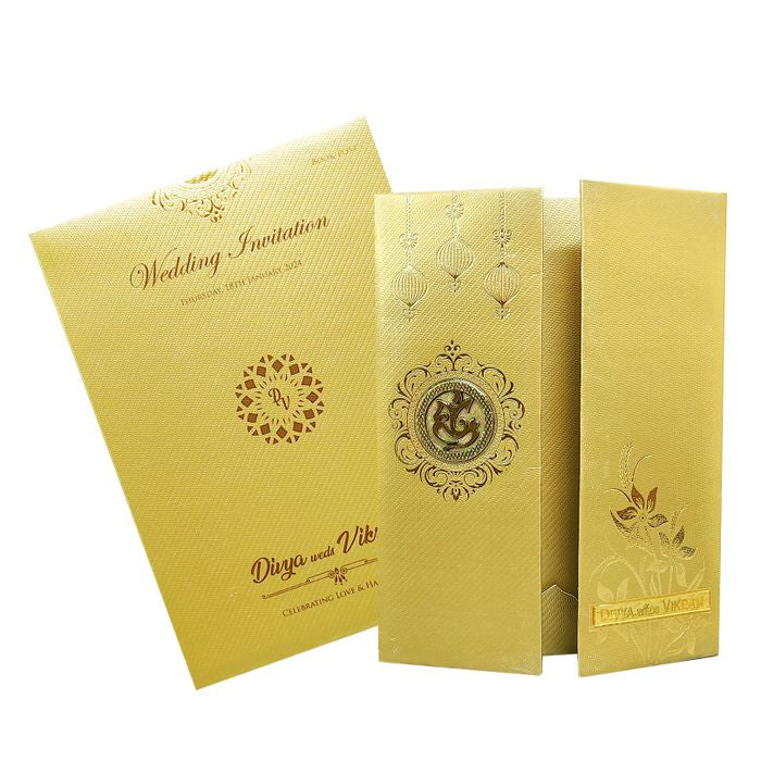 Olive Green Door Type Unique Invitation Card-King of Cards