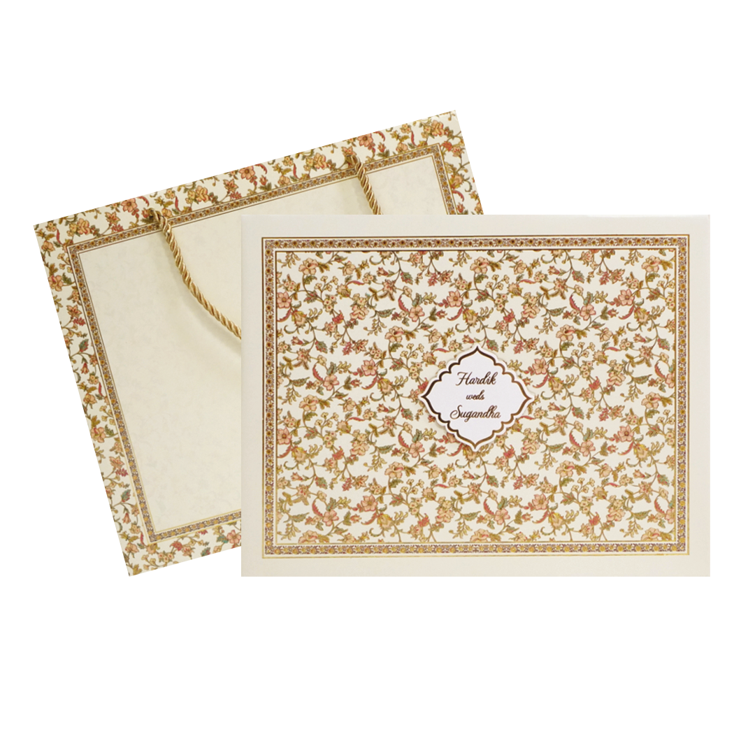 Yellow Persian Floral Royal Wedding Box-KAC05890