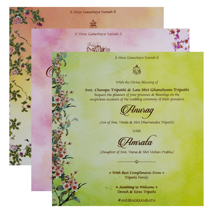 Ivory Padded Wedding Card-King of Cards