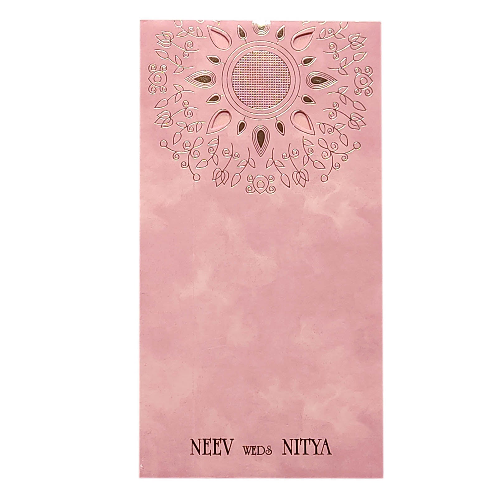Pink Single Sheet Wedding Card-KRCS6431