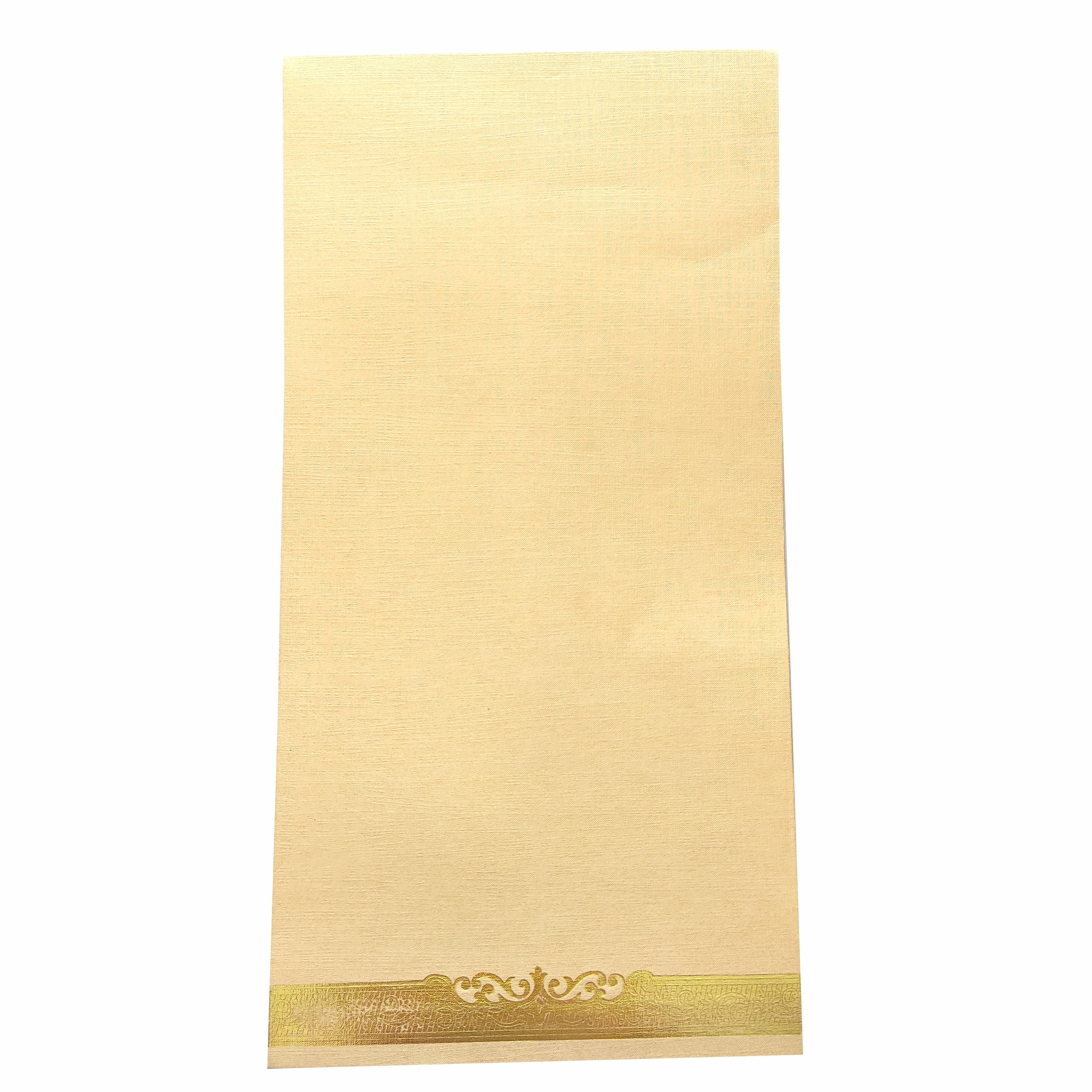 red kadhi colour single sheet invitation card-KNKS10RG