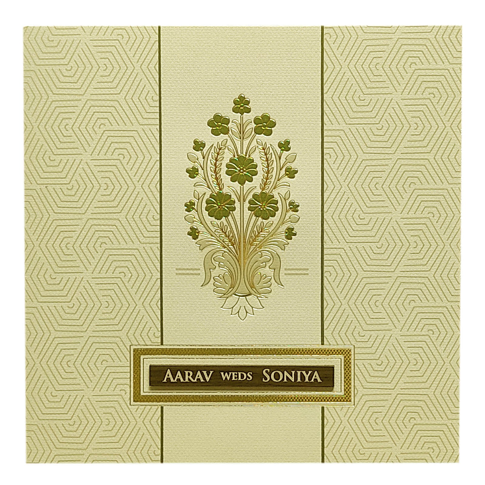 Light Grey Floral Invitation Card-KRC29102