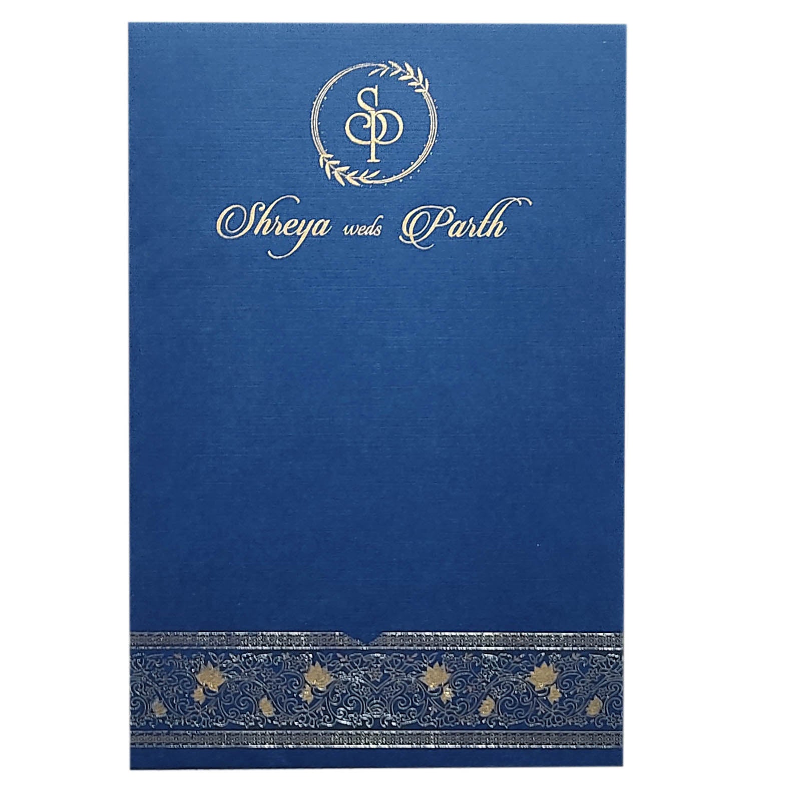 Blue Single Sheet Invitation Card-KRCS5062