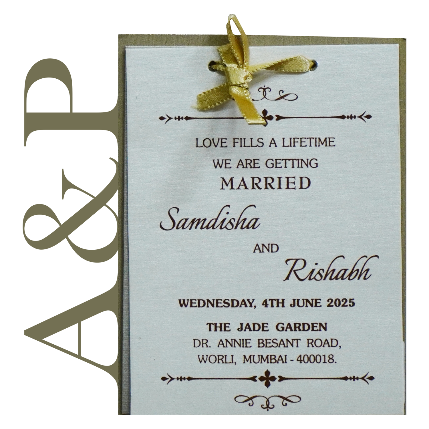 Light Brown MDF Invitation-KRC30370