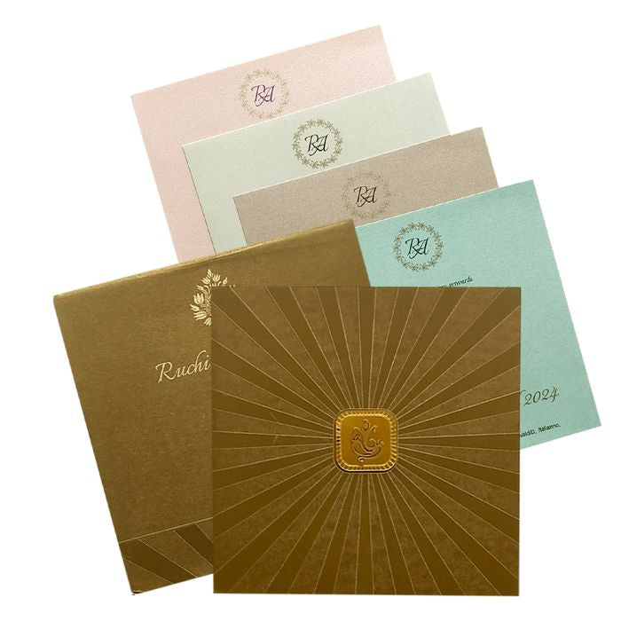 Brown Geometric Design Invitation Card-KRC29261