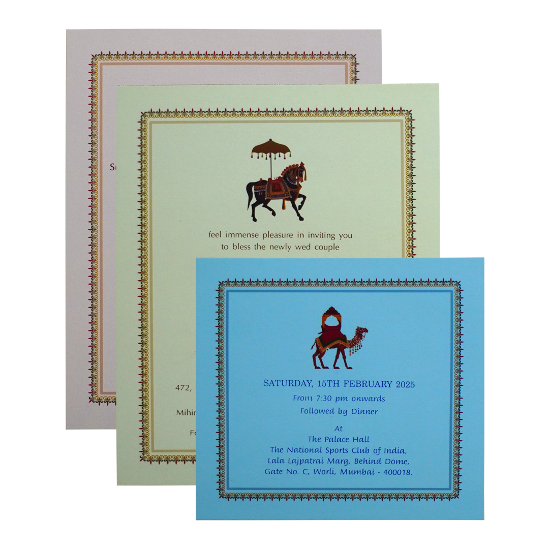 Peach Tracing Wedding Card Design-KRC30170