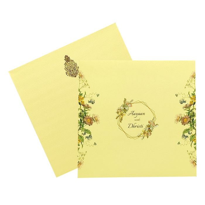 Cream Pink Floral Invitation Card-King of Cards