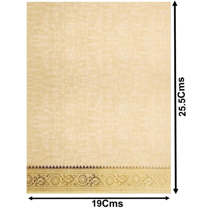 Brown Gold Premium Padded Card With Ganesha Sticker-KNPS9521N-King of Cards