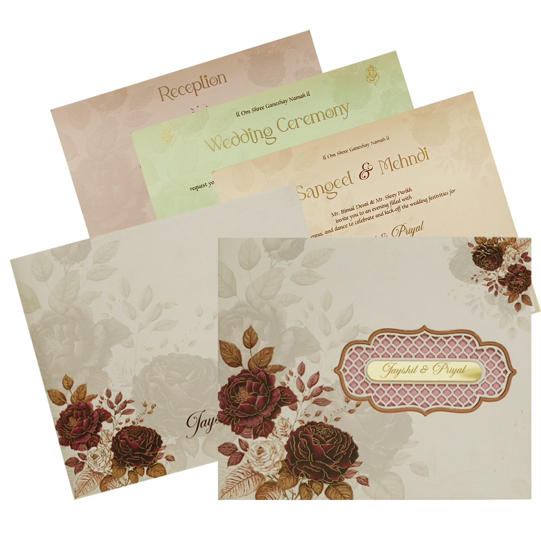 Make your event special with our exclusive Cream Rose Padded Wedding Card. Shop now! ?WhatsApp Support ?Express Delivery.