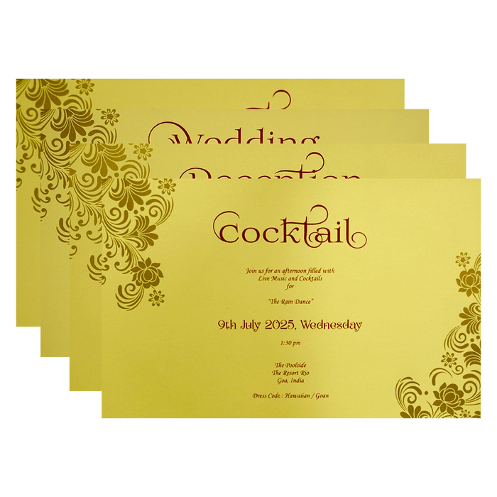 Light Yellow Wedding Card-King of Cards