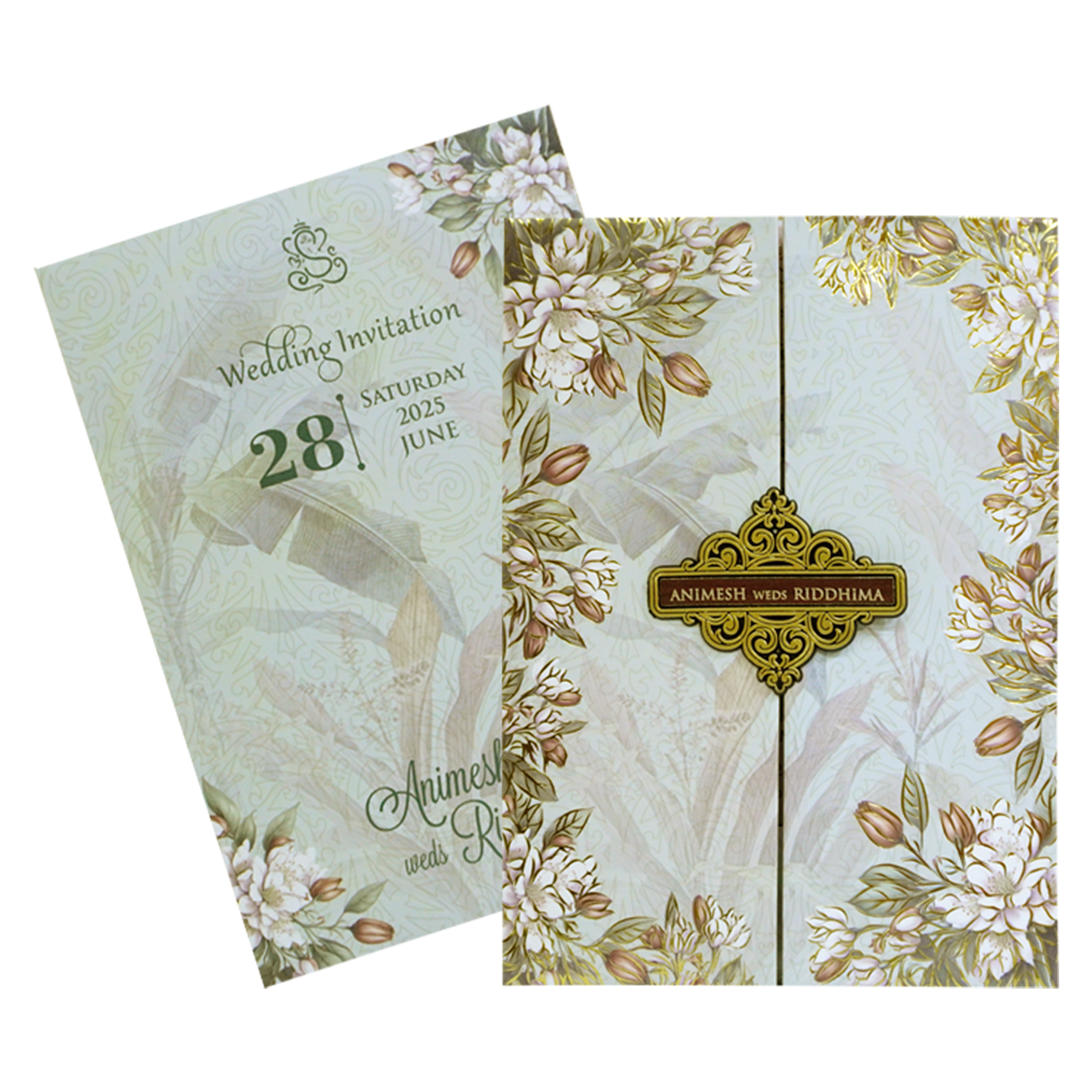 Pastel Light Blue Padded Invitation-KVN06850