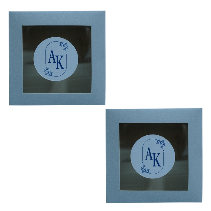 Blue Grey Fabric Sweet Box Invitation-King of Cards