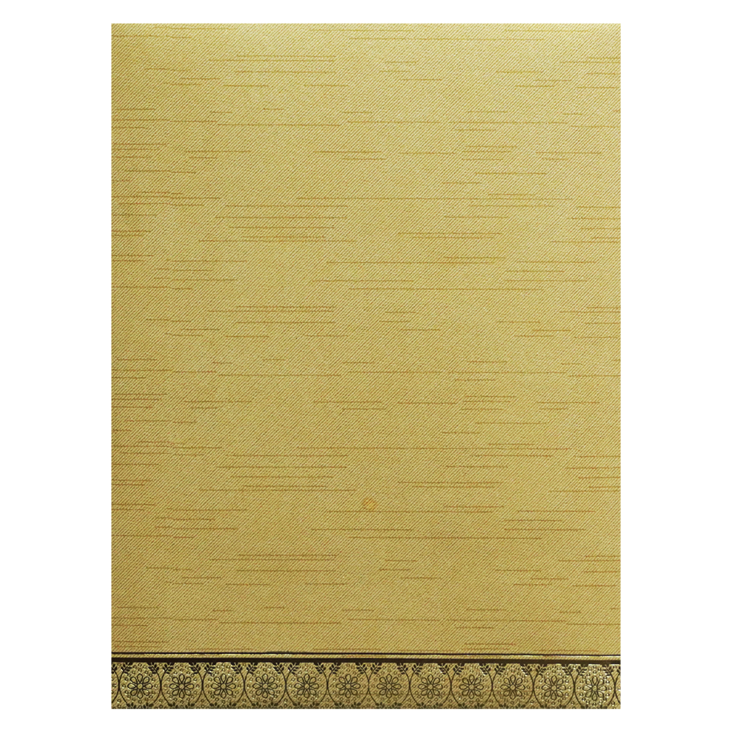Metallic Gold Ganesha Nameplate Wedding Card-KNRM8706G