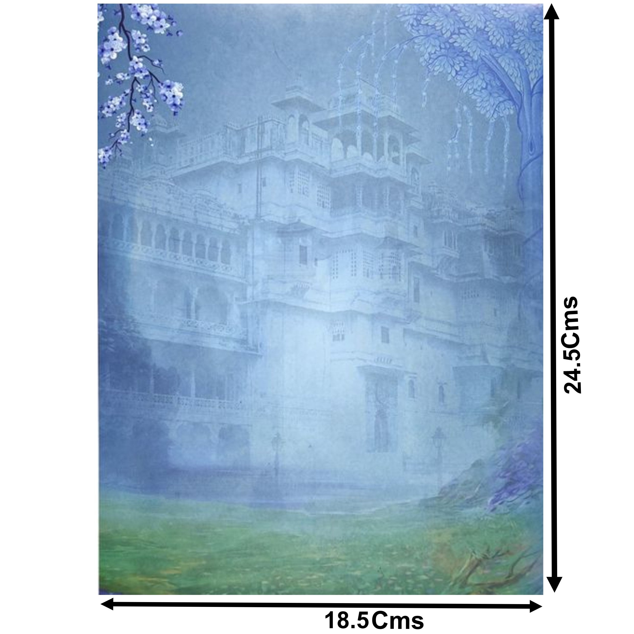 Blue Classic Maharaja And Maharani Offset Print-KNKC4039