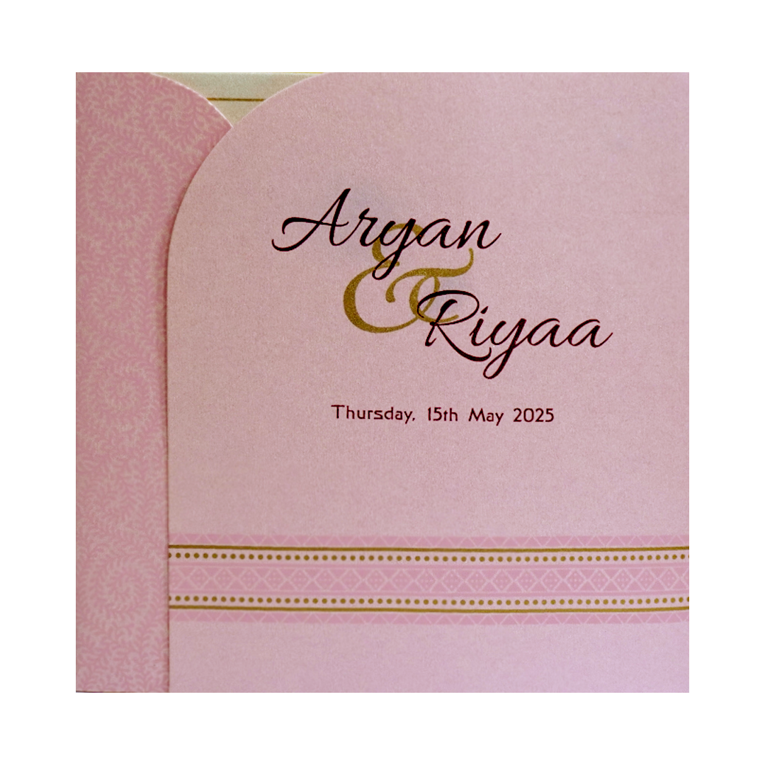 Pink Door Opening Invitation Card-KRC30112