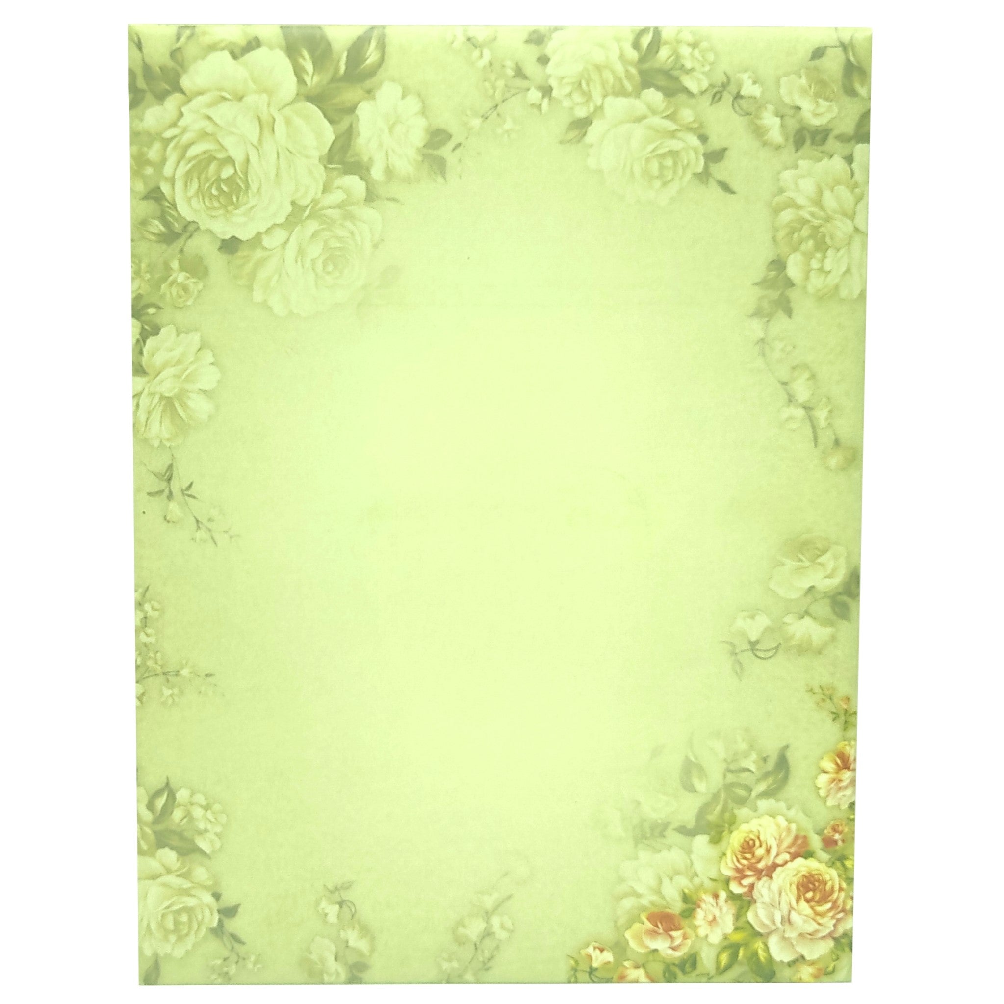 Pista Green Floral Design In Offset Wedding Card-KNKC4036