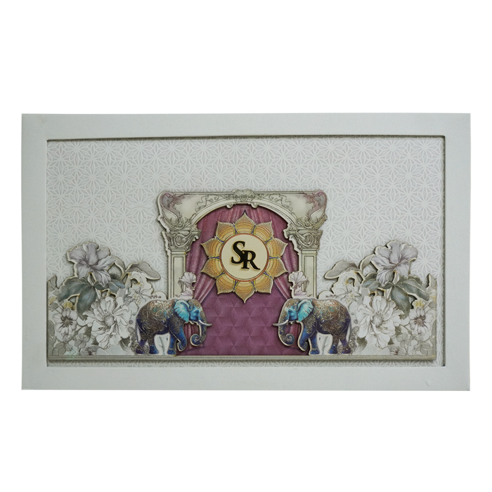 White Padded MDF Marriage Card-King of Cards