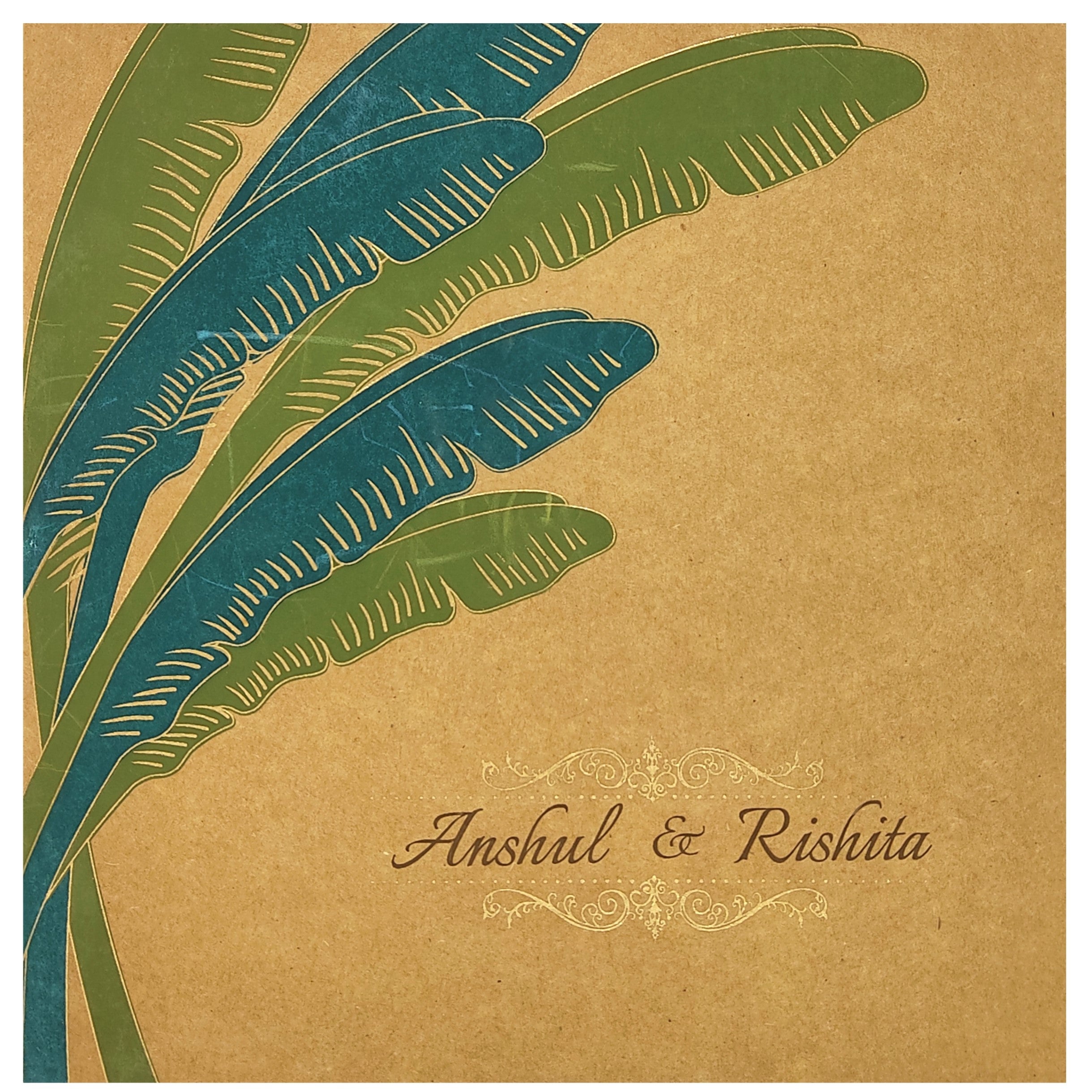 Kakhi Brown Wedding Card-KRC27470