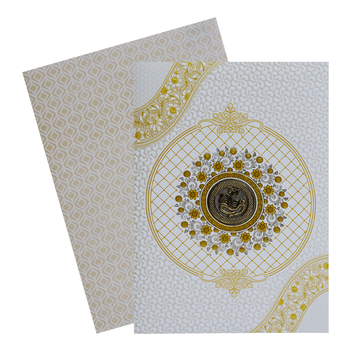 Light Orange Embossed Invitation-King of Cards