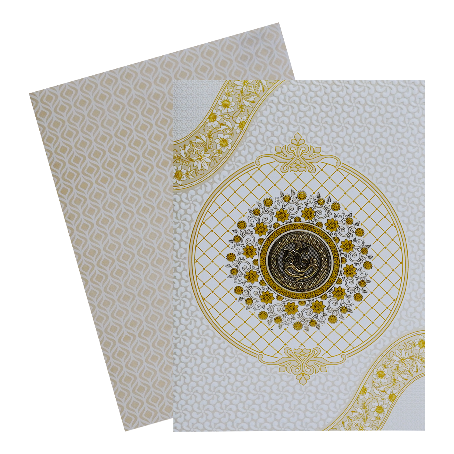 Light Orange Embossed Invitation-KNCWP457