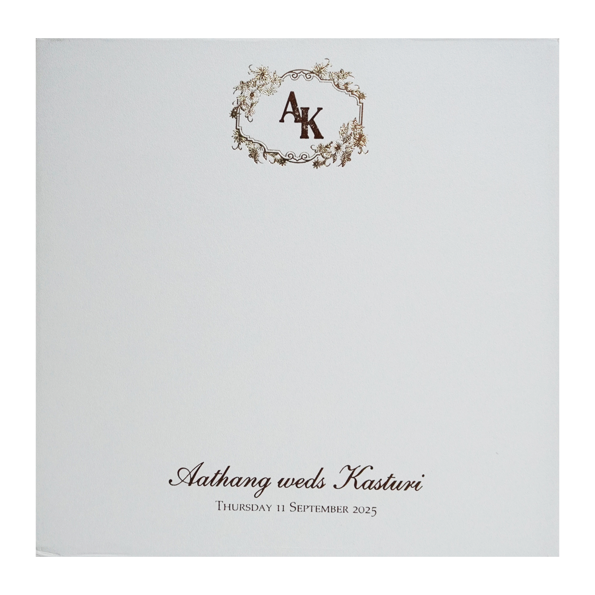 Ivory Laser Cut Padded Wedding Card-KPR23530