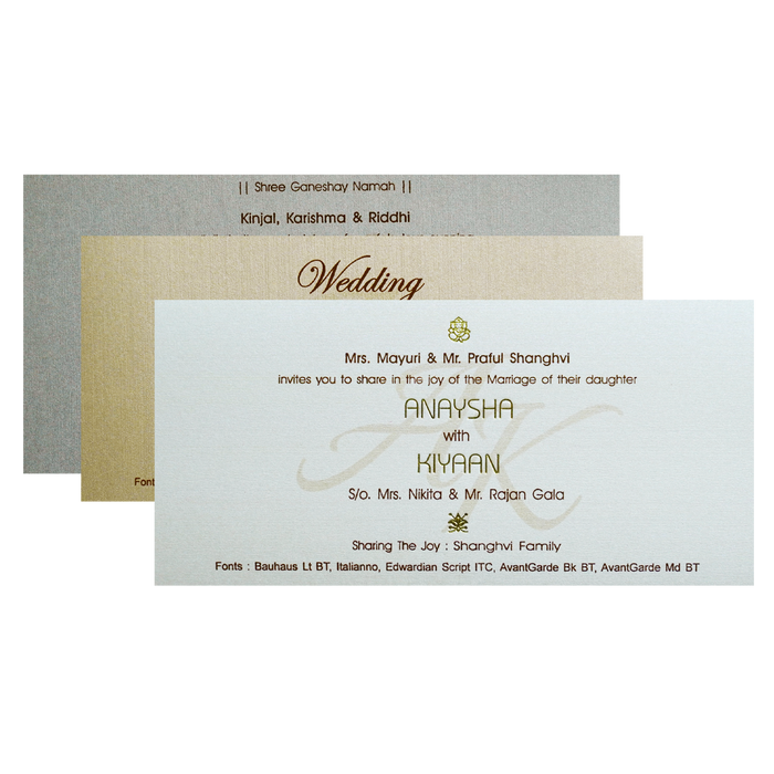 Light Brown Luxury Wedding Box-King of Cards