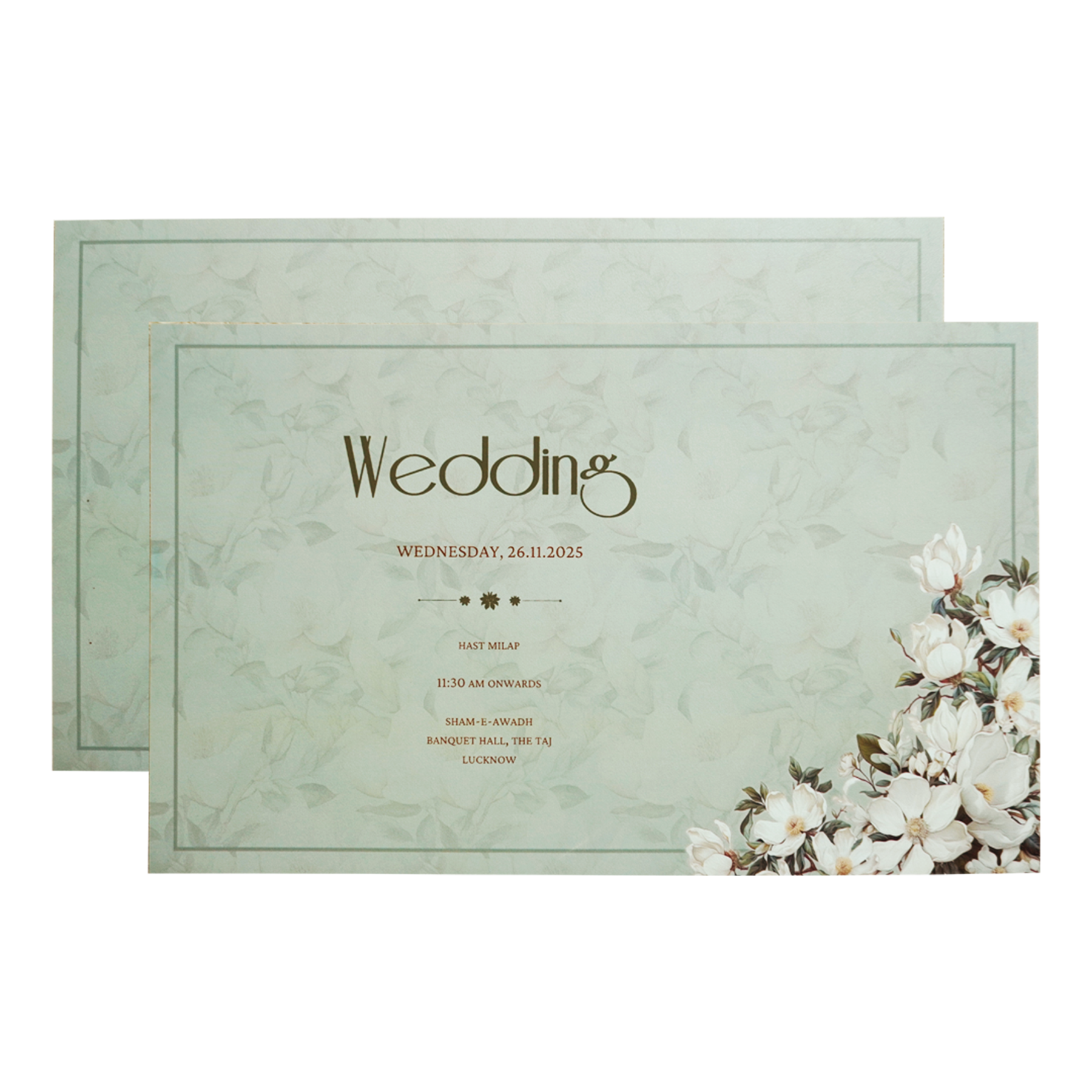 Green Laser cut Premium Invitation-KPR24170